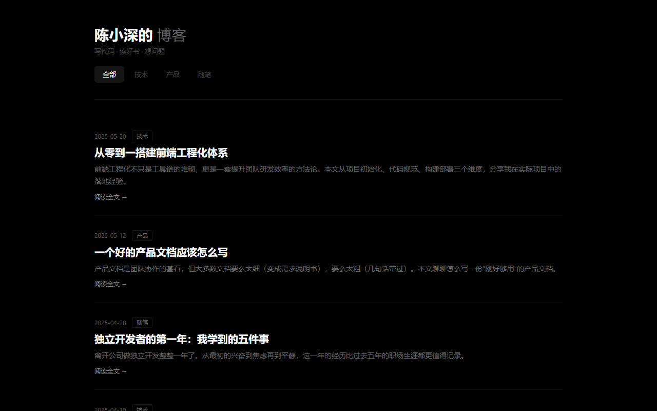 AI写作博客截图